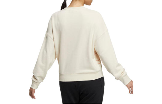 (WMNS) adidas Big Logo Printing Casual Sweaters 'White' HM9381