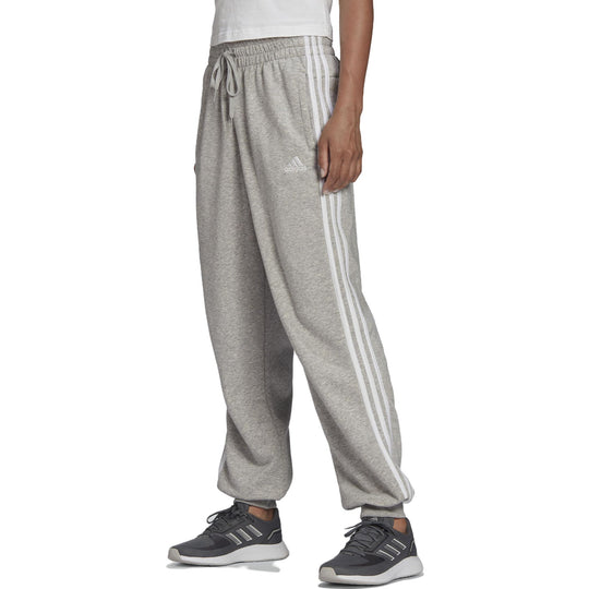 (WMNS) adidas originals Essentials Studio Lounge 3-Stripes Pants 'Grey' HD4304