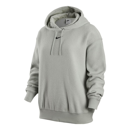 (WMNS) Nike Sportswear Essentials Logo Hoodie 'Grey' DV7100-014