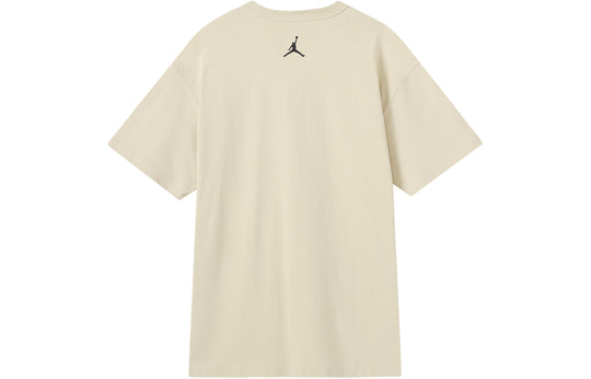 Air Jordan Sneaker Solid Color Alphabet Pocket Sports Short Sleeve Yellow DV9724-206