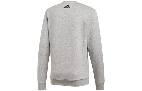 Men's adidas Tan Gr Swt Crew Soccer/Football Sports Printing Round Neck Pullover Gray DP2691