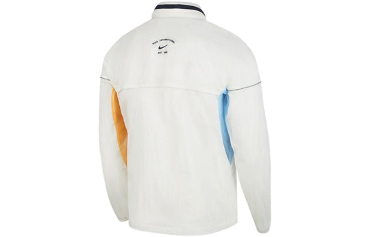 Men's Nike Colorblock Retro Running Breathable Casual Jacket Sail White DM4780-133