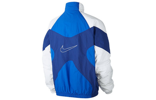 Nike Sportswear Colorblock Woven Stand Collar Long Sleeves Jacket Blue BV5211-405