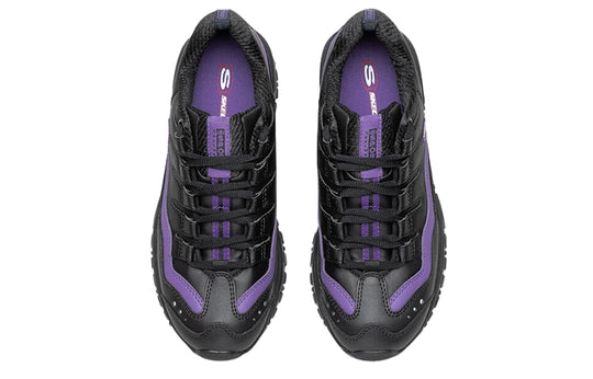 (WMNS) Skechers Energy-Over Joy Low-Top Running Shoes Black/Purple 13412-BKPR