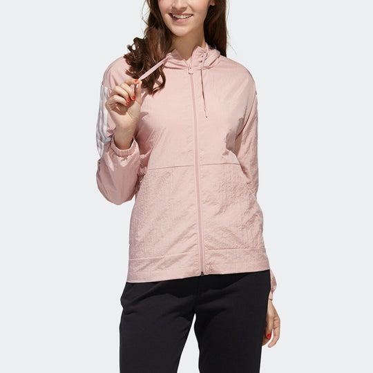 (WMNS) adidas neo Printing Hooded Jacket Pink GL1179