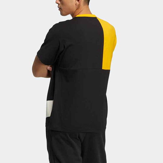 adidas neo M Brand Tee 2 Contrasting Colors Alphabet Printing Sports Short Sleeve Black HS8825