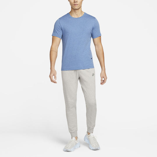Men's Nike Solid Color Minimalistic Casual Short Sleeve Blue T-Shirt DM2387-407