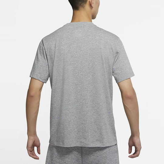 Nike Dri-FIT Crew Solid Casual Round Neck Training Short Sleeve Gray AR6030-091