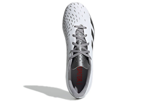 adidas Predator Freak.4 Turf Soccer Shoes 'Cloud White Iron Metallic Solar Red' FY6339