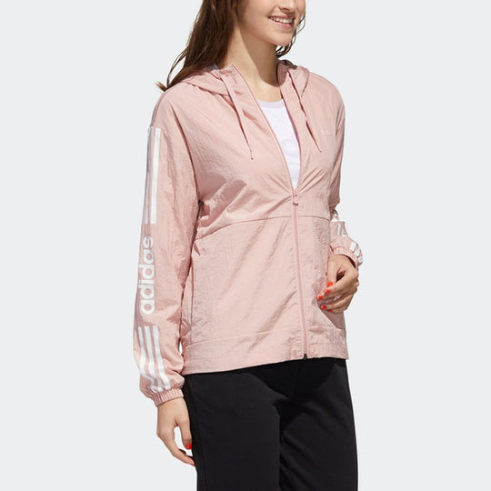 (WMNS) adidas neo Printing Hooded Jacket Pink GL1179