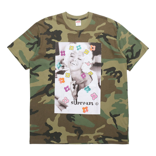 Supreme SS20 Week 1 Naomi Tee Character Printing Short Sleeve Unisex Green Camouflage SUP-SS20-305