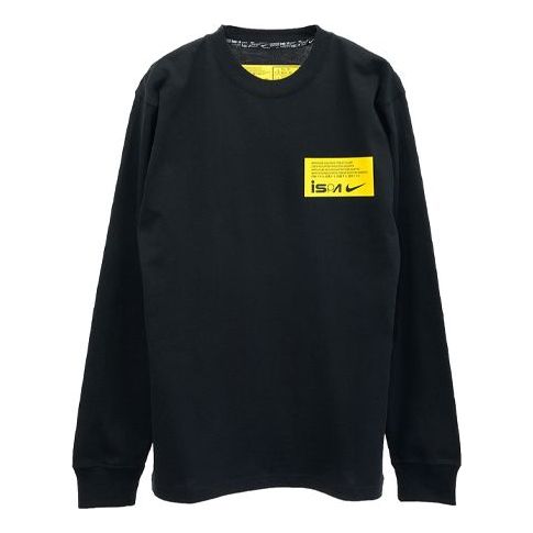 Nike ISPA Long-Sleeve T-Shirt 'Black Opti Yellow' CW7328-010
