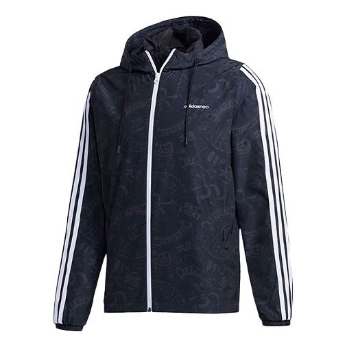 adidas neo M ART WB Casual hooded Sports Jacket Black GF7098