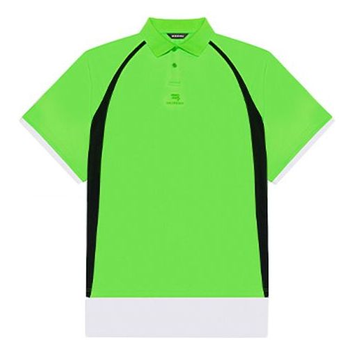 Balenciaga Unisex FW21 Embroidery Polo Shirt Green 661507TKVA53007
