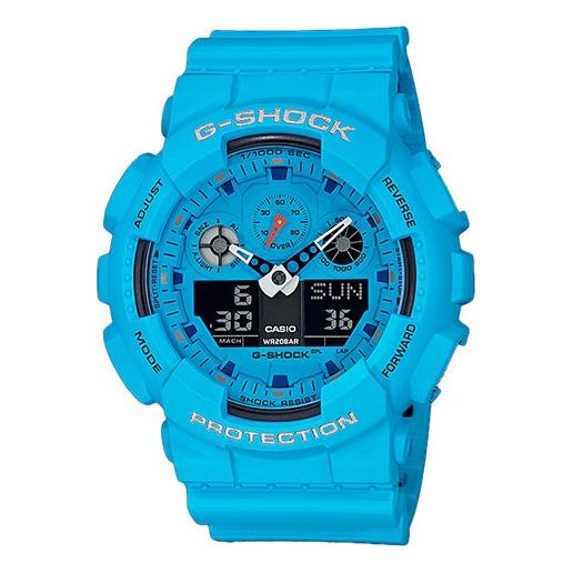 CASIO G-Shock Analog-Digital 'Light Blue' GA-100RS-2A