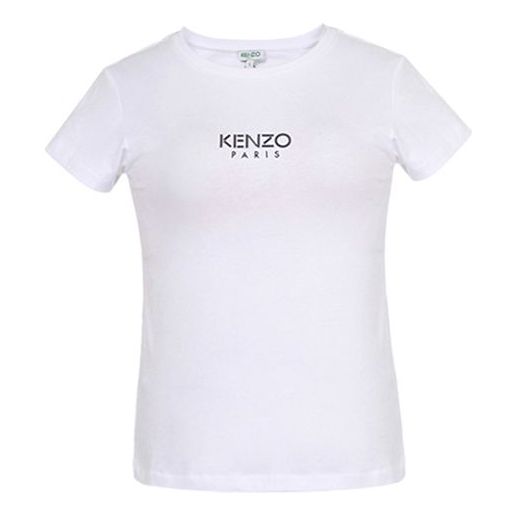 KENZO Slim Fit Round Neck Short Sleeve White FA52TS710937-01