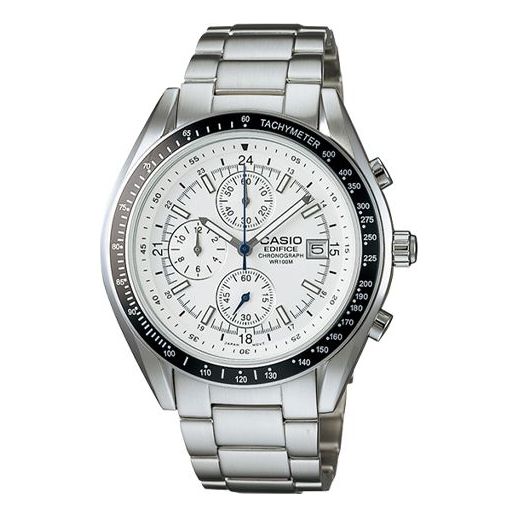 CASIO EDIFICE Stainless Steel Strap Silver Strap Mens Silver Analog EF-503D-7A