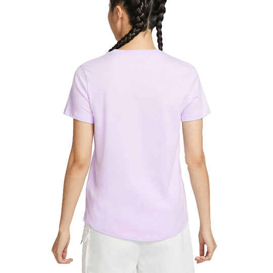 (WMNS) Nike Sportswear Essentials Logo T-Shirt (Asia Sizing) 'Purple' DX7907-545