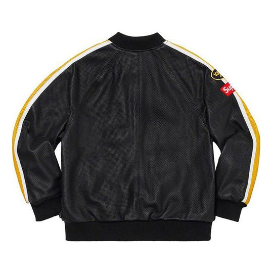 Supreme x Vanson Leathers Perforated Bomber Jacket 'Black Yellow' SUP-SS20-211