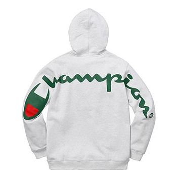 Supreme x Champion Hooded Sweatshirt 'Grey Green' SUP-SS18-529