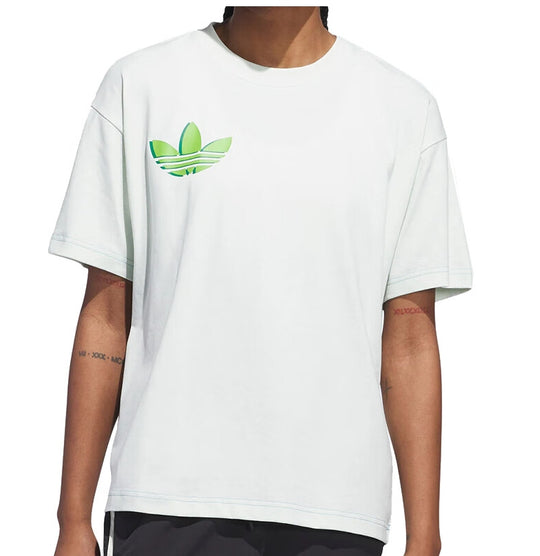 adidas Originals Casual Graphic T-Shirt 'White Green' IT4988
