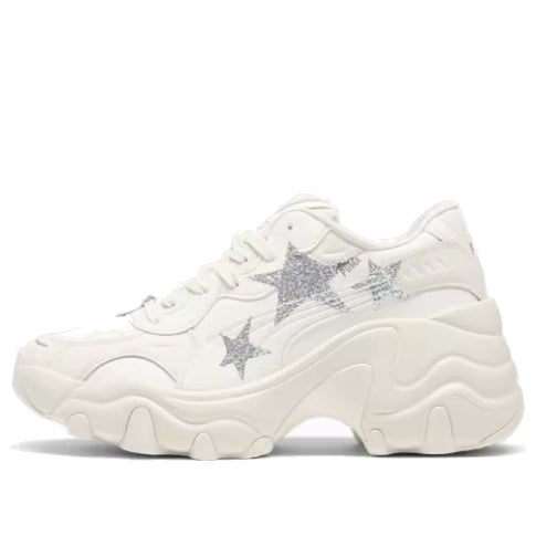 (WMNS) PUMA Pulsar Wedge Star Sneaker 'White Silver' 398675-01