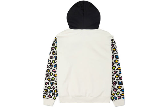 (WMNS) Converse Rainbow Leopard Print Pullover Hoodie 'Off White' 10023080-A01