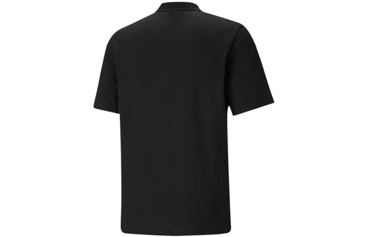 PUMA x FIRST MILE Crossover Pocket Small Label Solid Color Sports Short Sleeve Black 532337-01