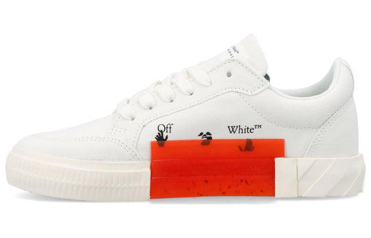 (WMNS) Off-White Vulc Low Canvas Sneaker 'White Black Orange' OWIA272C99FAB0020110