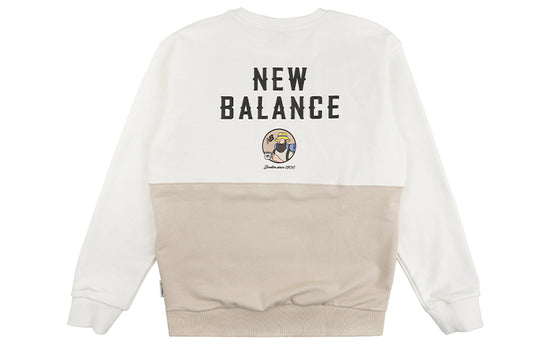 New Balance x JHI Crossover Printing Colorblock Casual Round Neck Pullover White NCA89063-IV