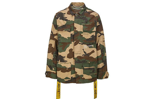 Off-White Camouflage Multiple Pockets Yellow Cargo Jacket Camouflage OMEL003E180260109901