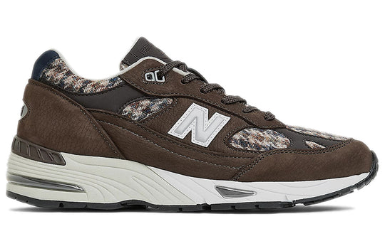 New Balance 991 Series Cozy Breathable Wear-resistant Sports Brown Splicing M991HAR