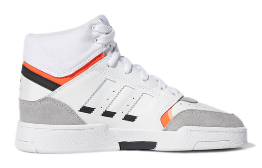 (GS) adidas Original Drop Step Competition Running Shoes 'White Grey Orange' EE8755