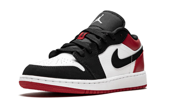 (GS) Air Jordan 1 Low 'Black Toe' 553560-116 Big Kids Basketball Shoes  -  KICKS CREW