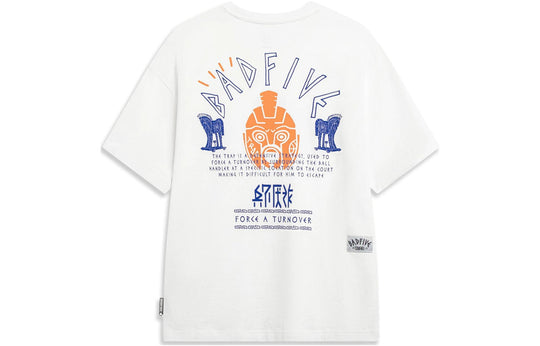 Li-Ning BadFive Graphic T-shirt 'White' AHST285-7-KICKS CREW