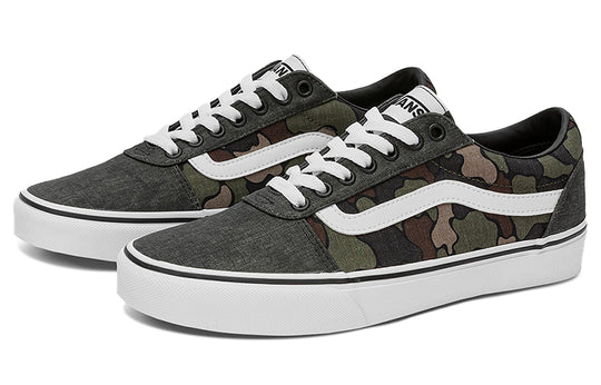 Vans Ward Low Top Casual Skate Shoes Gray Green Camouflage 'Gray Green Brown' VN0A5HTSBLK