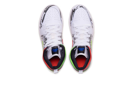 (PS) Air Jordan 1 Mid 'All Over Logos' 640734-143 Retro Basketball Shoes  -  KICKS CREW