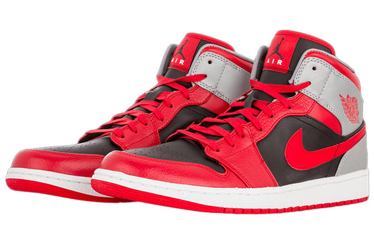 Air Jordan 1 Mid 'Fire Red' 554724-603 Retro Basketball Shoes  -  KICKS CREW