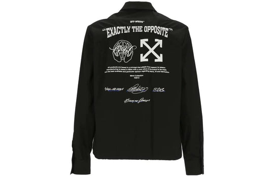 Off-White Exact Opp Zip Hybrid Shirt Jacket 'Black' OMGE008S23FAB0031001