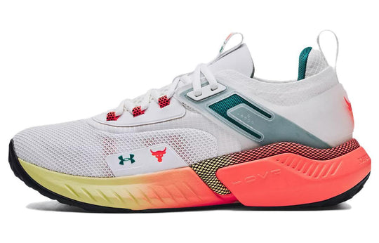 Men's sneakers and shoes Under Armour Project Rock 5 White/ Coastal Teal/  After Burn