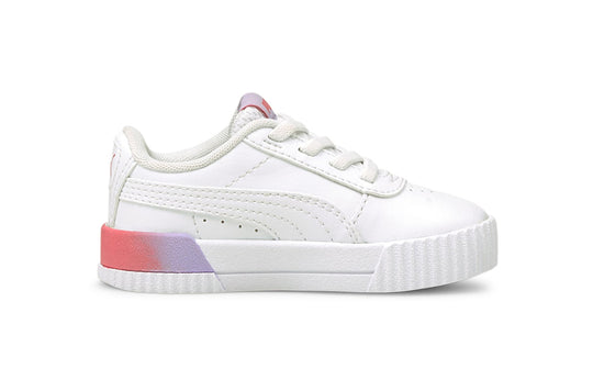 (TD) PUMA Carina Summer Fade Leisure Board Shoes White/Purple 375089-02