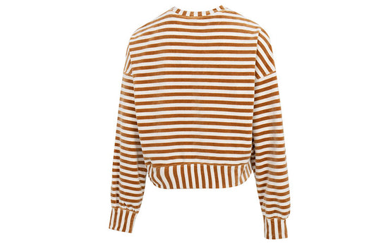 (WMNS) PUMA Striped Knitted Sweater 'Beige' 537632-74