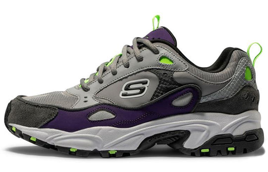 Skechers Stamina Running Shoes Grey/Green 999307-GYLM