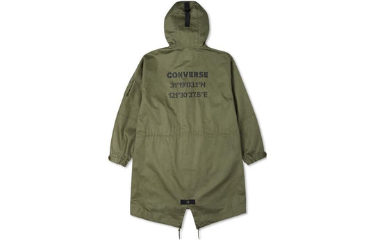 Converse Coordinates Hooded Long Jacket 'Dusty Green' 10023714-A01