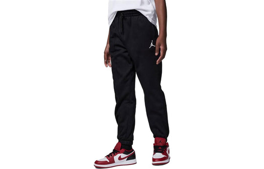 (GS) Air Jordan Jumpman Logo Mens Fleece Pants 'Black' FZ1875-010