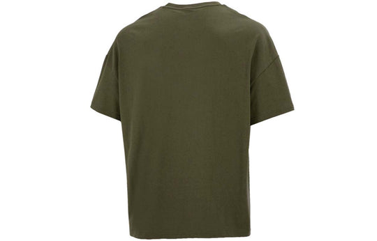 PUMA Sports Running Training Gym Quick Dry Breathable Round Neck Short Sleeve Green 533100-44