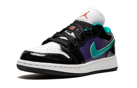 (GS) Air Jordan 1 Low 'Black Turbo Green' 553560-035 Big Kids Basketball Shoes  -  KICKS CREW