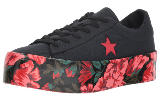 (WMNS) Converse One Star Ox Shoes Black/Red 561766C