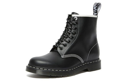 Dr.Martens 1460 Contrast Stitch Leather Lace Up Boots 'Black Smooth Leather' 27303001