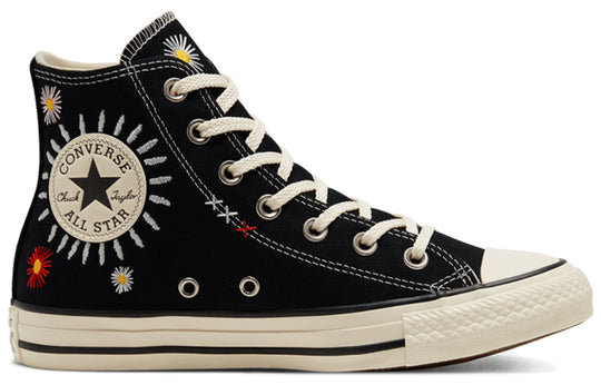 (WMNS) Converse Chuck Taylor All Star High 'Daisy Embroidery - Black' 567993C